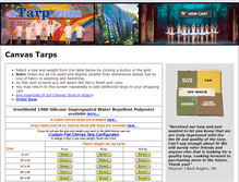 Tablet Screenshot of canvas-tarps.com